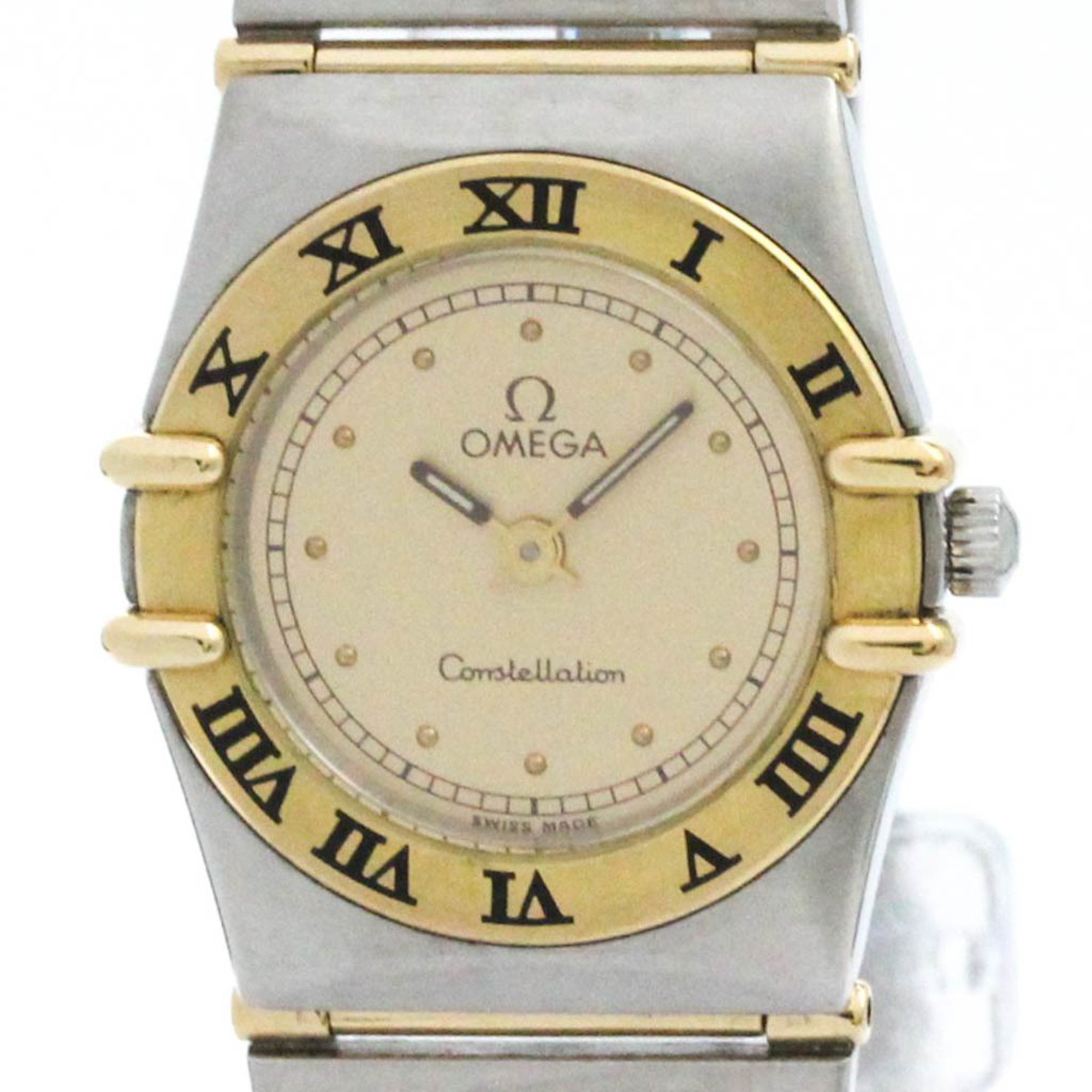 Polished OMEGA Constellation 18K Gold Steel Ladies Watch 795.1080 BF575796