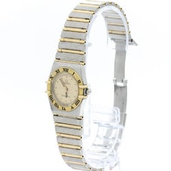 Polished OMEGA Constellation 18K Gold Steel Ladies Watch 795.1080 BF575796