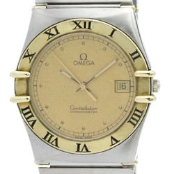 Polished OMEGA Constellation 18K Gold Steel Mens Watch 398.0876 BF575795