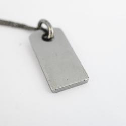 Christian Dior Necklace Plate Gunmetal Grey Women's