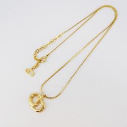 Christian Dior Necklace CD GP Plated Gold Women's