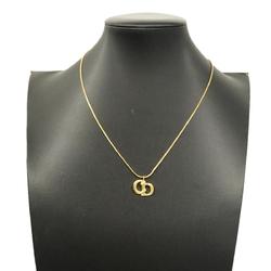 Christian Dior Necklace CD GP Plated Gold Women's