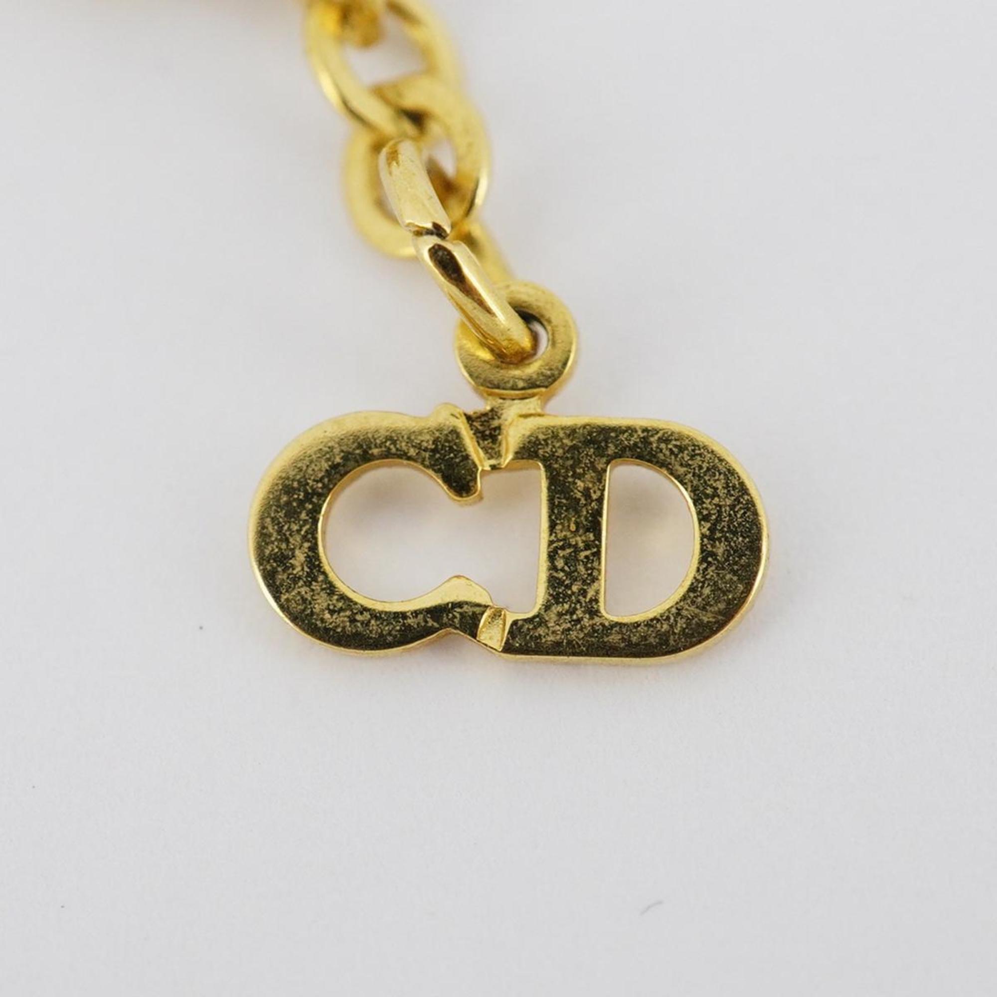 Christian Dior Necklace CD GP Plated Gold Women's