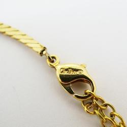 Christian Dior Necklace Diamond Rhinestone GP Plated Gold Women's