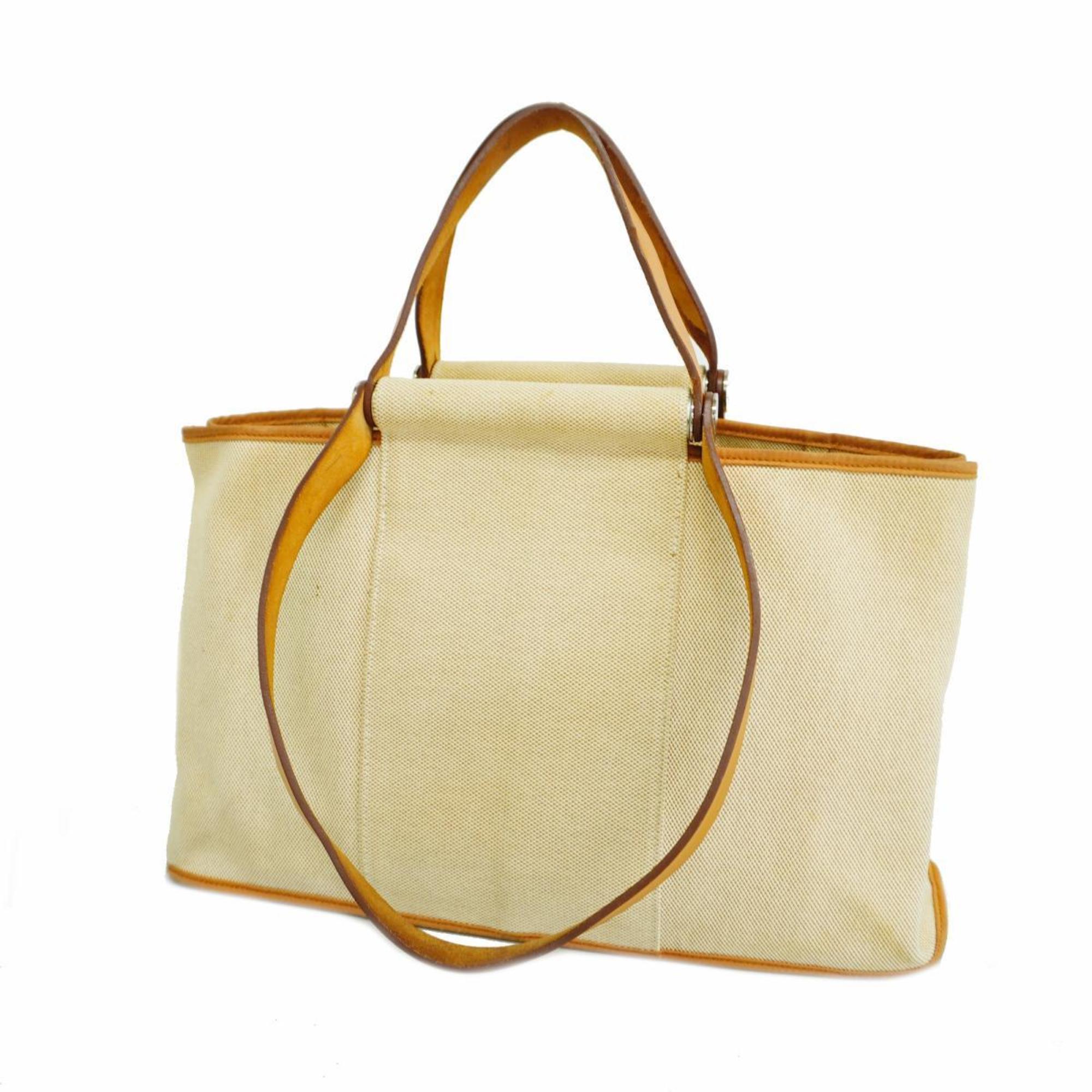 Hermes Tote Bag Cavalle PM □M Stamp Toile H Natural Women's