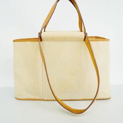 Hermes Tote Bag Cavalle PM □M Stamp Toile H Natural Women's