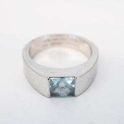 Cartier Tank Ring Aquamarine K18WG White Gold Women's