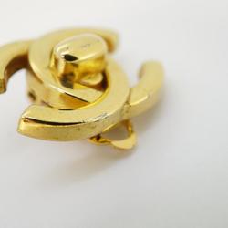 Chanel earrings turn lock 96P GP plated gold ladies