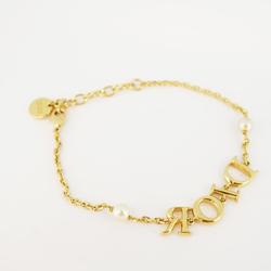 Christian Dior Bracelet Fake Pearl GP Plated Gold Women's