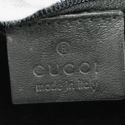 Gucci Handbag Bamboo 001 3739 Suede Leather Black Women's