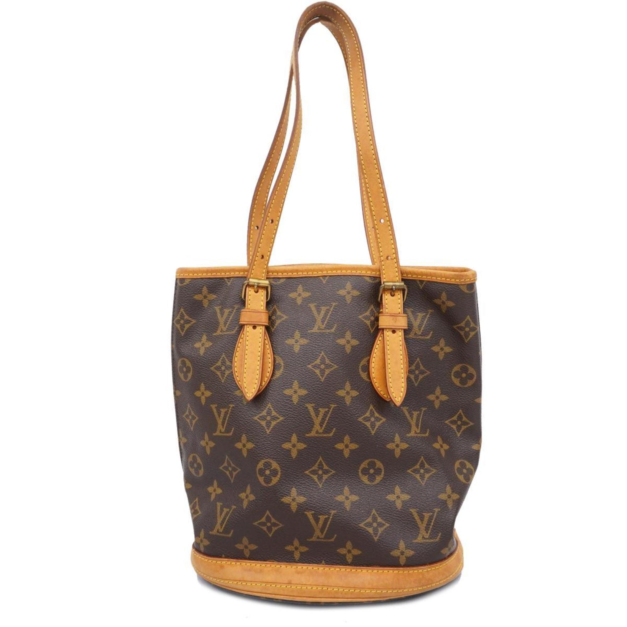 Louis Vuitton Tote Bag Monogram Bucket PM M42238 Brown Ladies