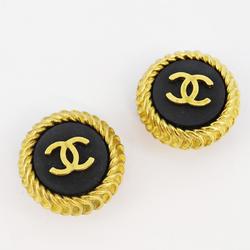 Chanel Earrings Coco Mark Circle GP Plated Gold 95P Women's