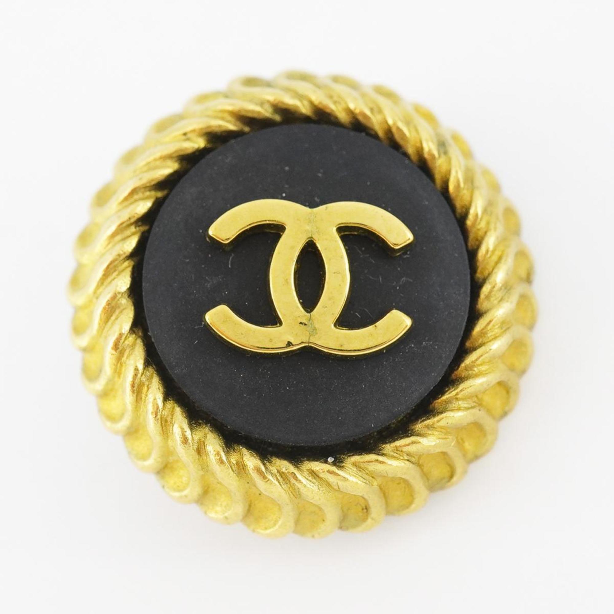 Chanel Earrings Coco Mark Circle GP Plated Gold 95P Women's