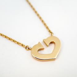 Cartier C Heart Necklace K18PG Pink Gold Women's