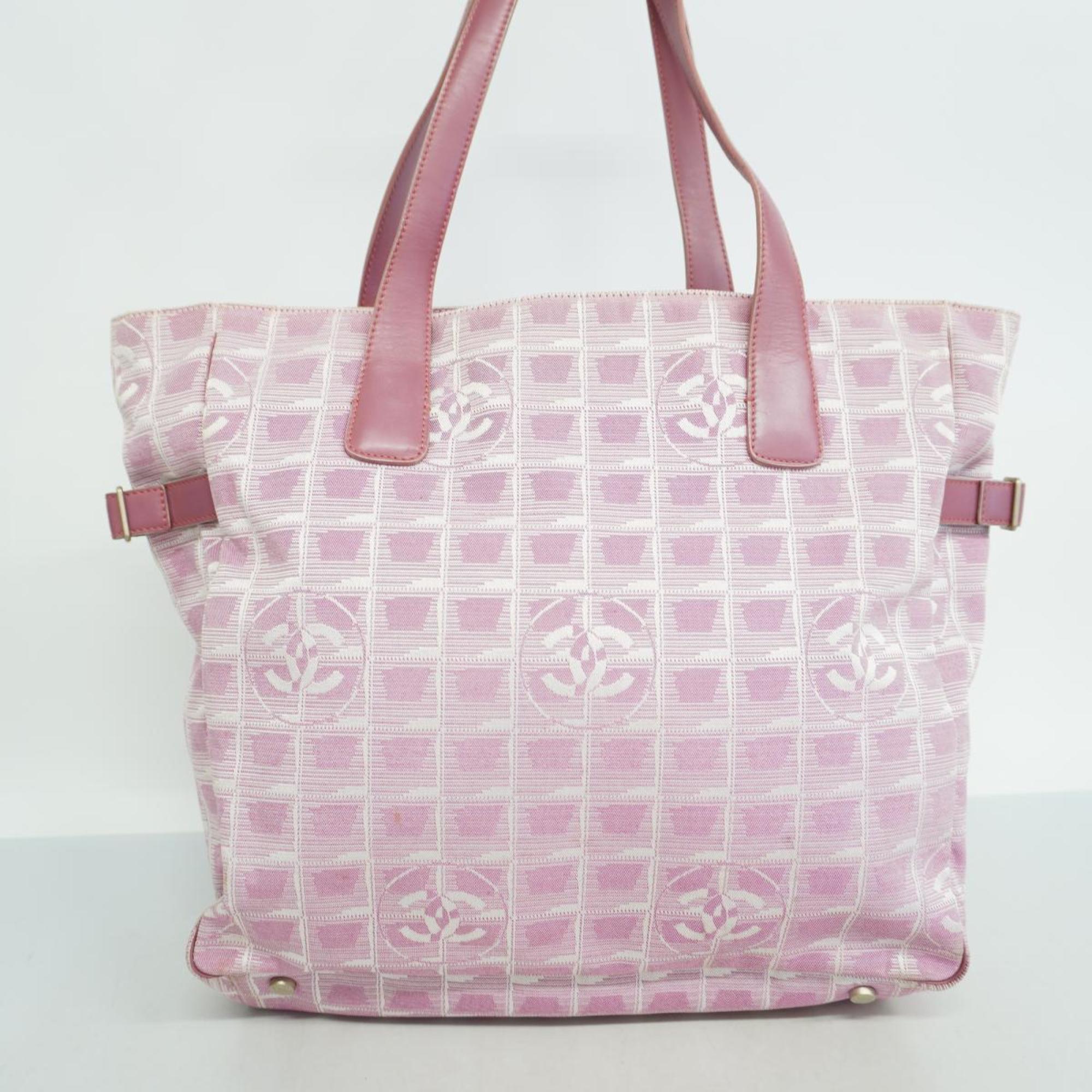 Chanel Tote Bag New Travel Nylon Pink Women's