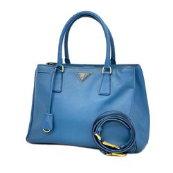 Prada handbag saffiano leather blue ladies