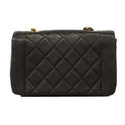 Chanel Shoulder Bag Matelasse Diana Chain Lambskin Black Women's