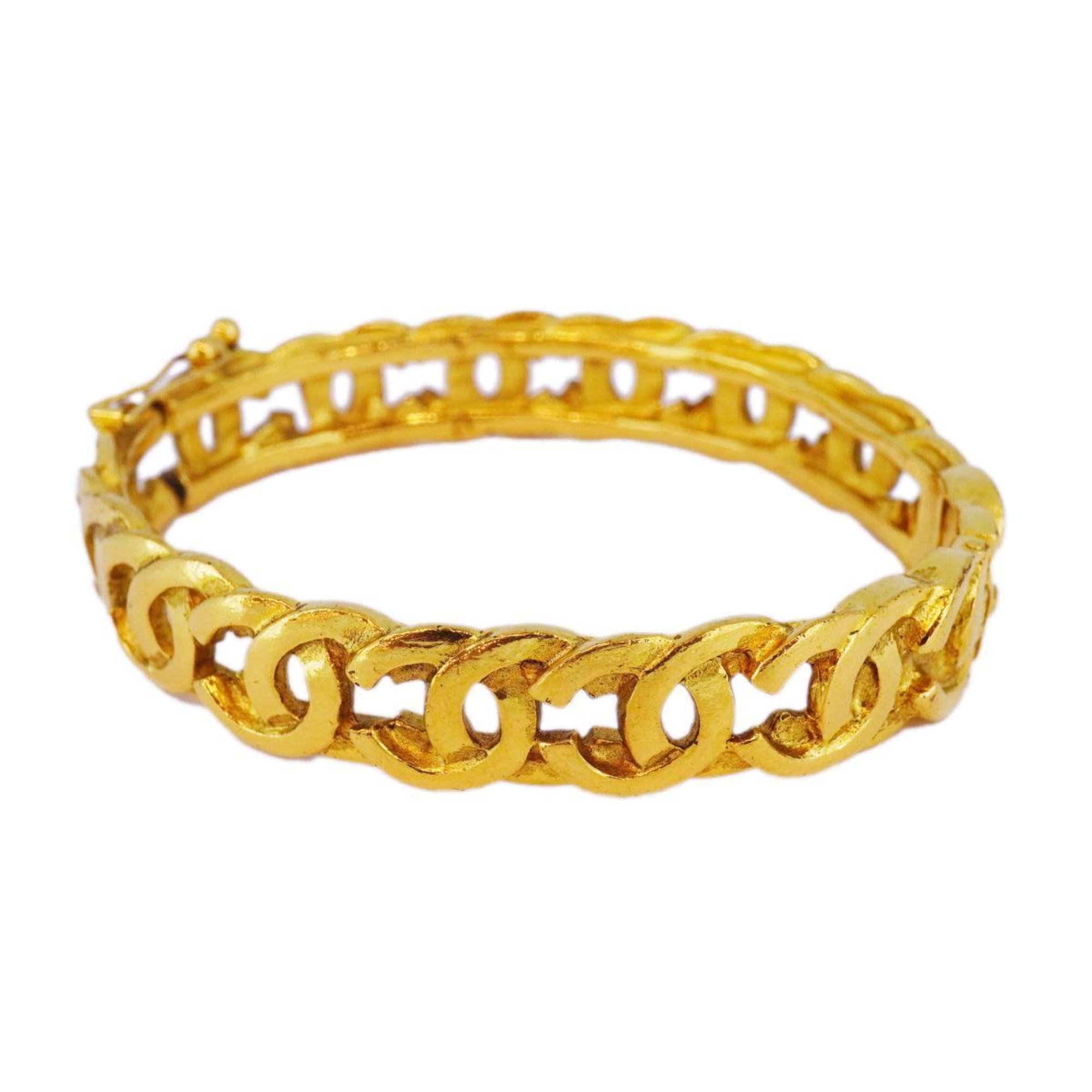 Chanel Bracelet Coco Mark GP Plated Gold 95A Women's