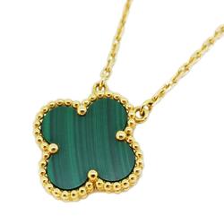 Van Cleef & Arpels Necklace Alhambra Malachite K18YG Yellow Gold Green Women's