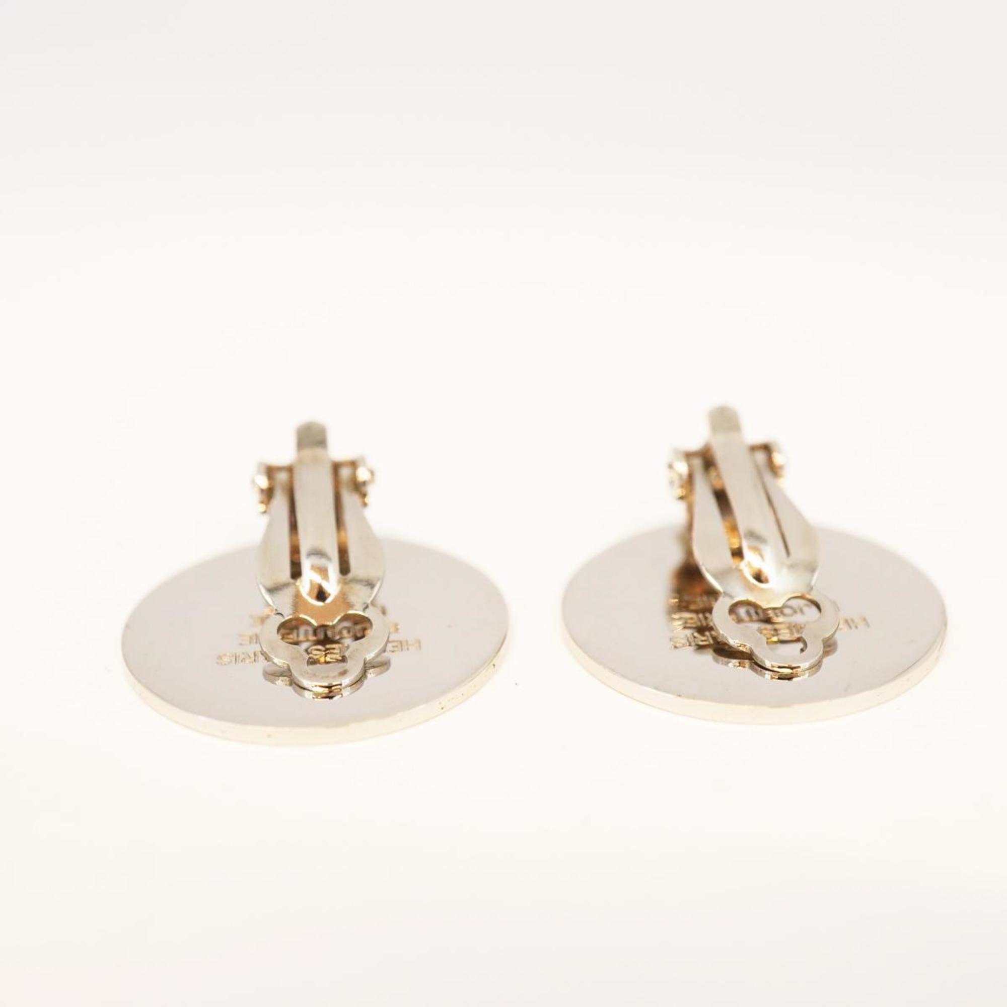 Hermes earrings, serie, metal, silver, women's