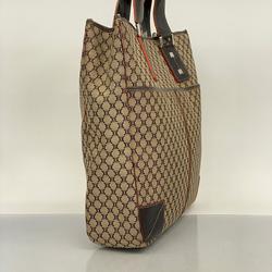 Celine tote bag macadam nylon canvas brown beige women's