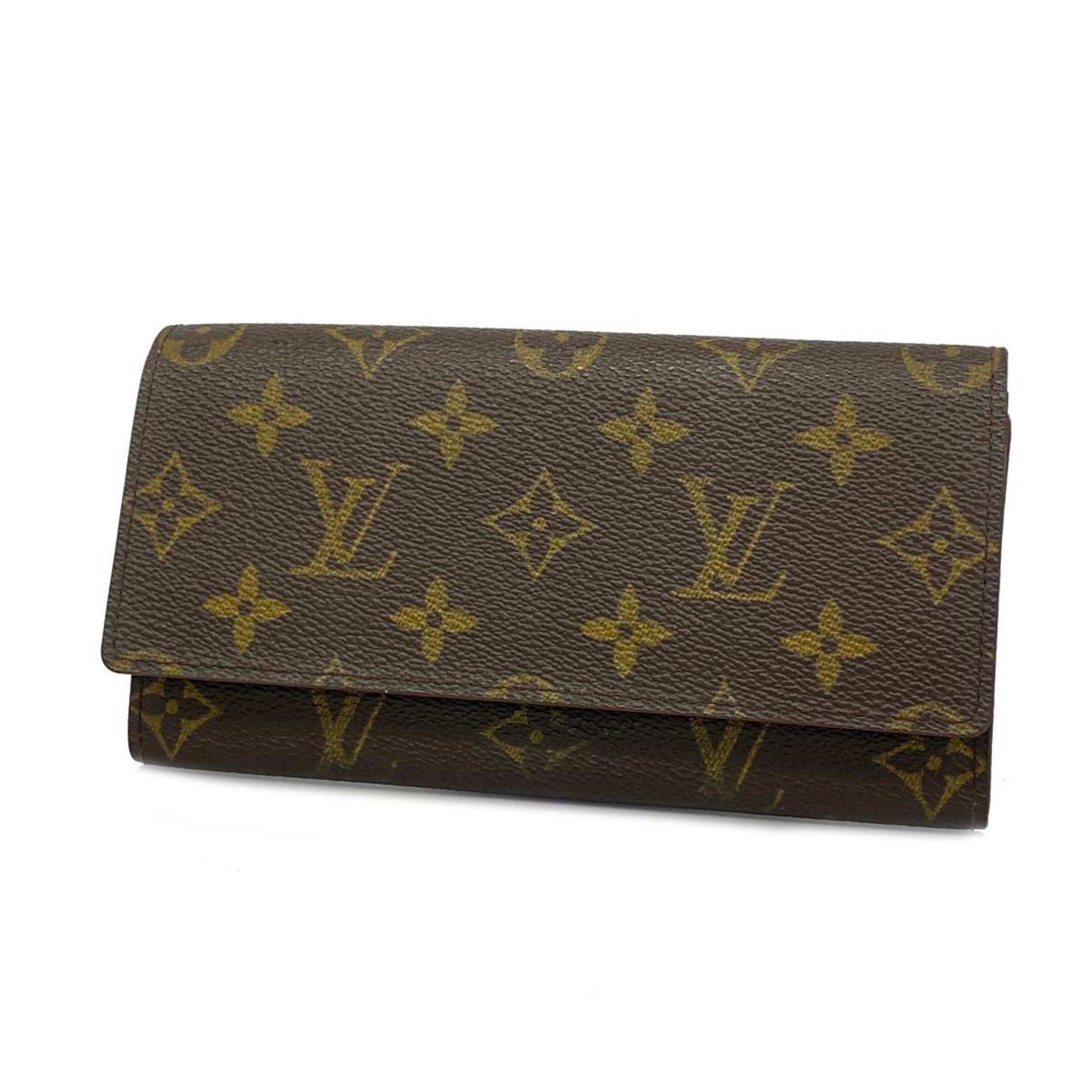 Louis Vuitton Long Wallet Monogram Porte Yen 3 Carte Credit M61818 Brown Men's Women's