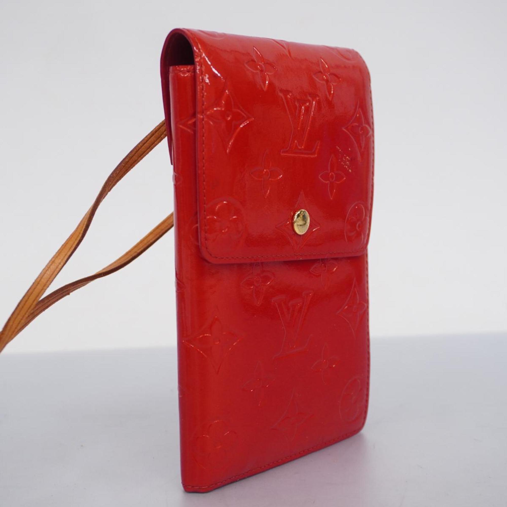 Louis Vuitton Shoulder Wallet Vernis Walker M91153 Rouge Ladies