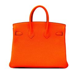 Hermes handbag Birkin 25 B stamp Togo Orange Anne Ladies