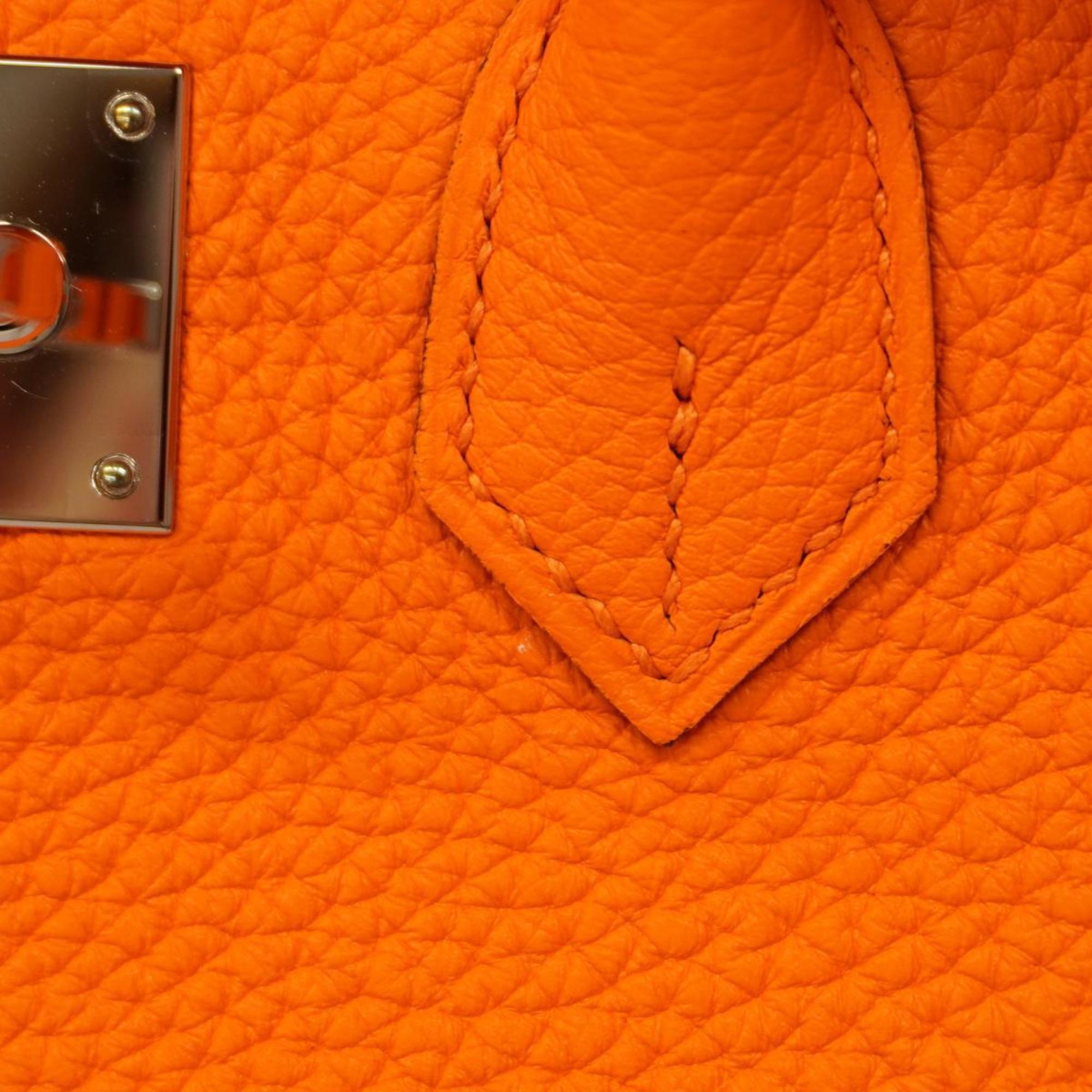 Hermes handbag Birkin 25 B stamp Togo Orange Anne Ladies