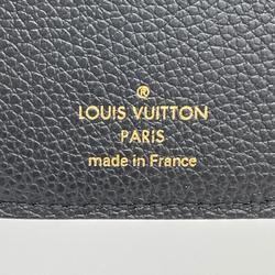 Louis Vuitton Tri-fold Wallet Monogram Empreinte Bicolor Portefeuille Victorine M80968 Black Beige Women's