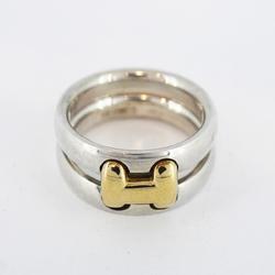 Hermes Ring Olympe K18YG Yellow Gold Metal Silver Women's