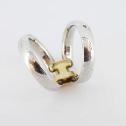 Hermes Ring Olympe K18YG Yellow Gold Metal Silver Women's