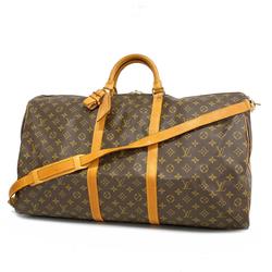 Louis Vuitton Boston Bag Monogram Keepall Bandouliere 60 M41412 Brown Men's Women's