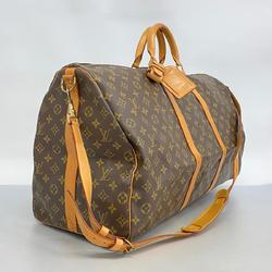 Louis Vuitton Boston Bag Monogram Keepall Bandouliere 60 M41412 Brown Men's Women's