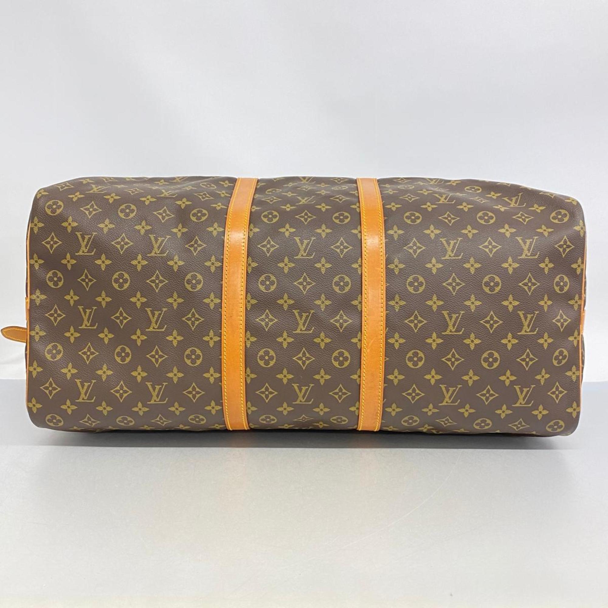 Louis Vuitton Boston Bag Monogram Keepall Bandouliere 60 M41412 Brown Men's Women's