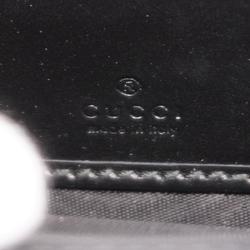 Gucci Long Wallet Guccissima 307987 Leather Black Men's Women's