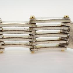 Tiffany Bracelet Gate Link K18YG Yellow Gold 925 Silver Women's