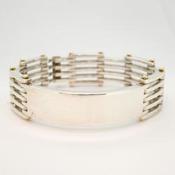 Tiffany Bracelet Gate Link K18YG Yellow Gold 925 Silver Women's