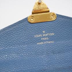 Louis Vuitton Long Wallet Monogram Portefeuille Pallas M63940 Blue Jean Ladies