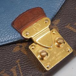 Louis Vuitton Long Wallet Monogram Portefeuille Pallas M63940 Blue Jean Ladies