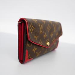 Louis Vuitton Long Wallet Monogram Retiro Portofeuil Sarah M61184 Cerise Ladies