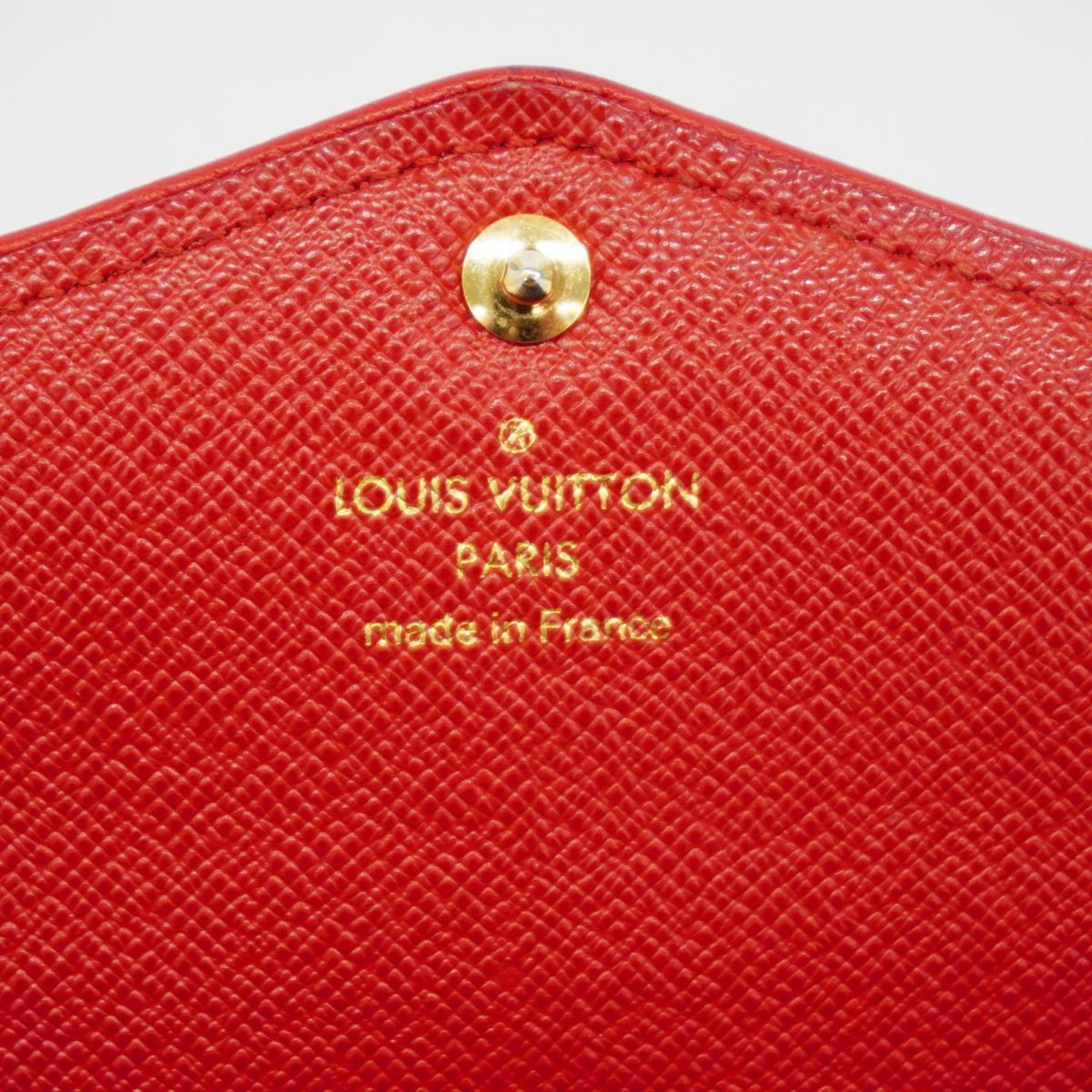 Louis Vuitton Long Wallet Monogram Retiro Portofeuil Sarah M61184 Cerise Ladies