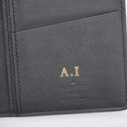 Louis Vuitton Long Wallet Monogram Taurillon Portefeuille Brazza M69038 Noir Men's