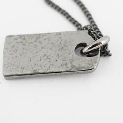 Christian Dior Necklace Plate Gunmetal Grey Women's