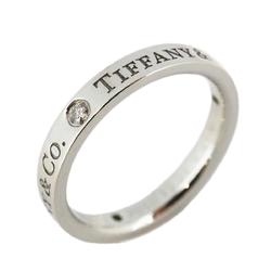 Tiffany ring flat band 3PD diamond Pt950 platinum ladies