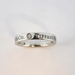 Tiffany ring flat band 3PD diamond Pt950 platinum ladies