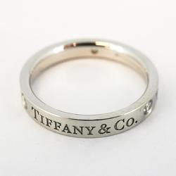 Tiffany ring flat band 3PD diamond Pt950 platinum ladies