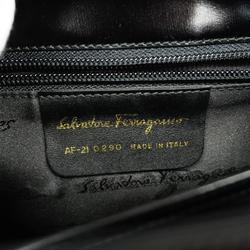 Salvatore Ferragamo Handbag Gancini Leather Black Women's