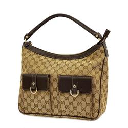 Gucci Shoulder Bag GG Canvas Abby 153025 Brown Champagne Women's