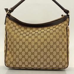 Gucci Shoulder Bag GG Canvas Abby 153025 Brown Champagne Women's